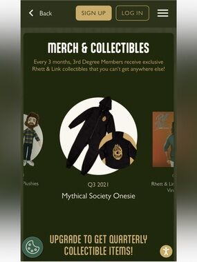 NEW Mythical Society Adult Onepiece Good Mythical Morning Rhett Link Sz XL-4XL